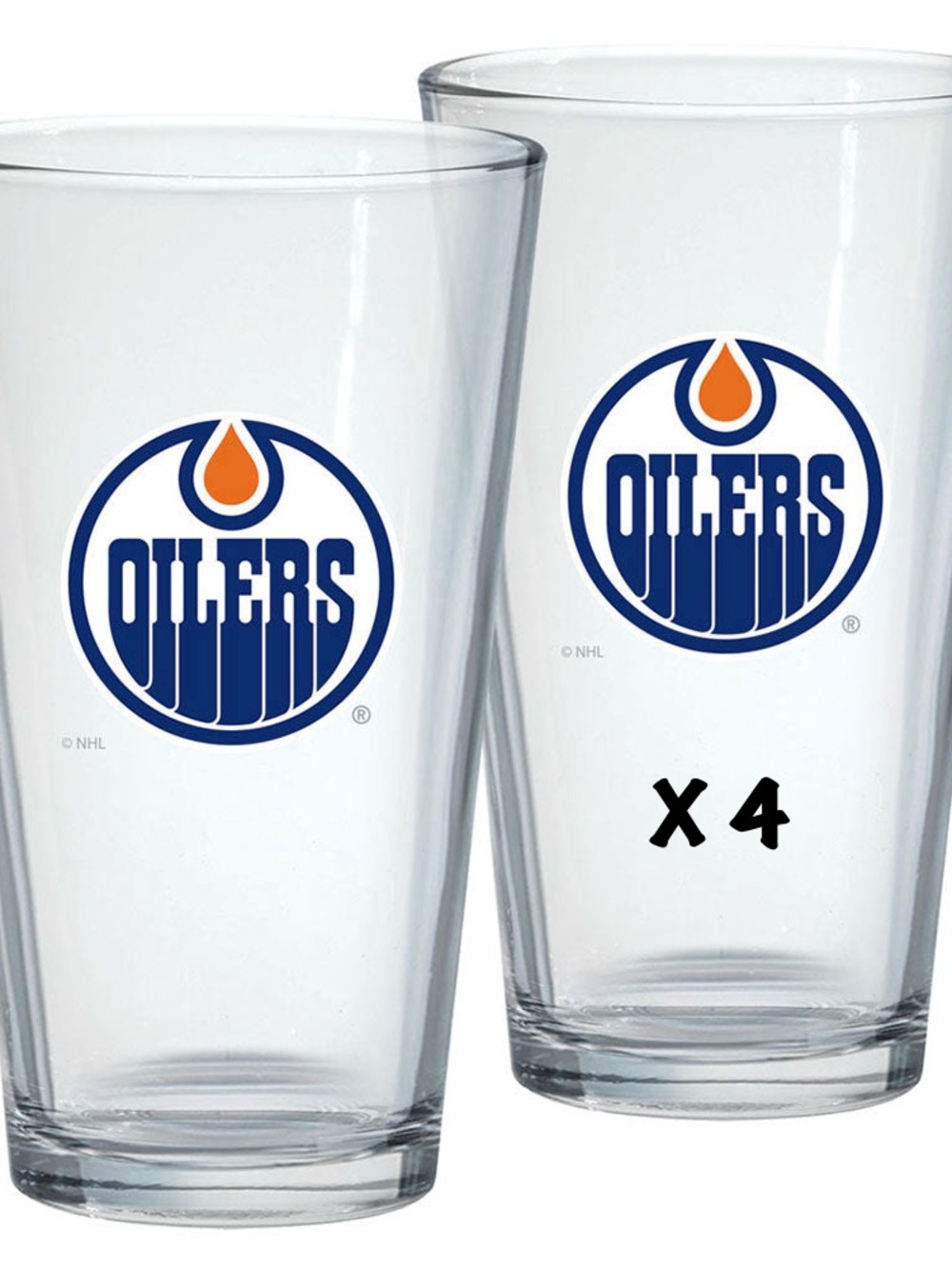 Set of 4 Edmonton Oilers Tumblers -16oz